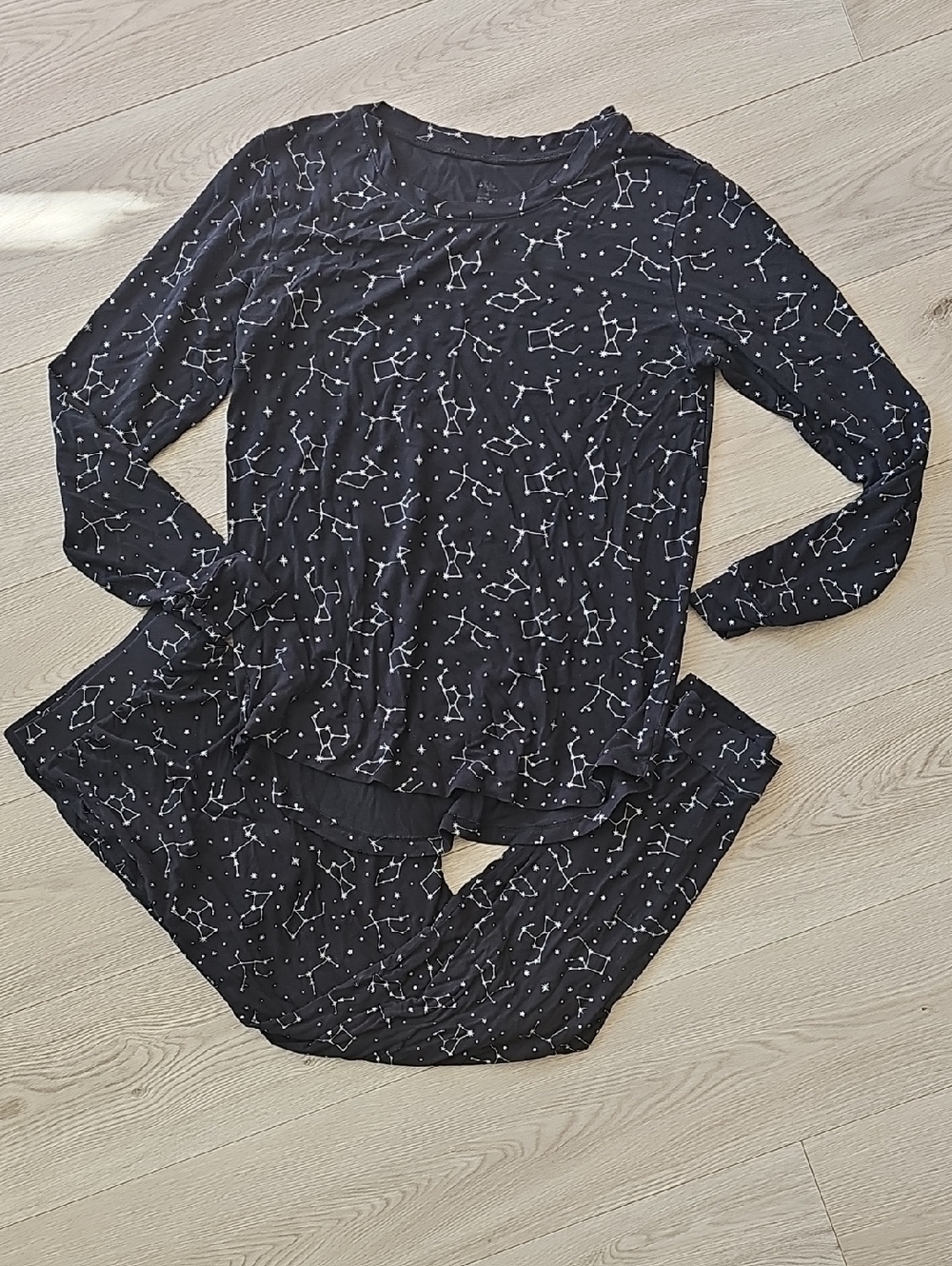 Kyte Baby Bamboo Midnight Constellation Womens Pajama Lounge Matching Set, Med